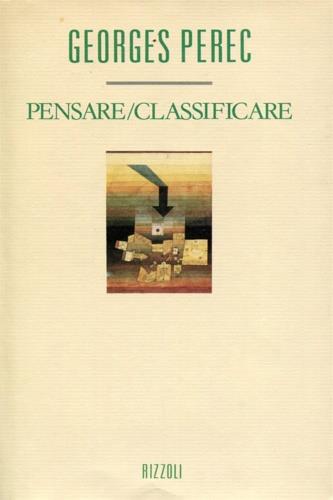 Pensare/classificare - Georges Perec - copertina