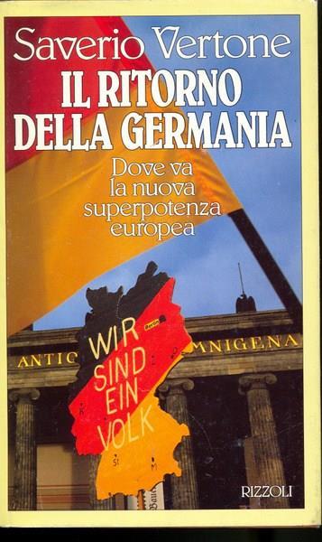 Il ritorno della Germania - Saverio Vertone - copertina