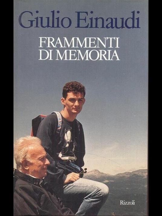 Frammenti di memoria - Giulio Einaudi - copertina