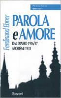 Parola e amore. Dal diario 1916-17. Aforismi 1931 - Ferdinand Ebner - copertina