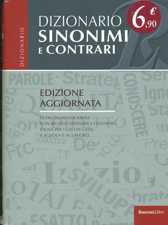 Dizionari sinonimi e contrari - copertina