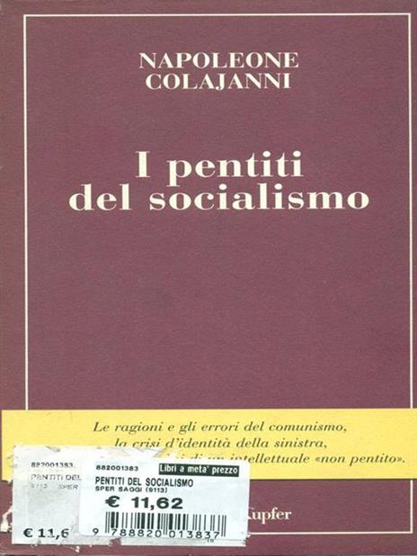 I pentiti del socialismo - Napoleone Colajanni - copertina