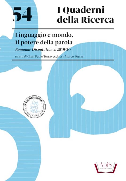 Linguaggi e mondo. Il potere della parola. Romanae Disputationes 2019-20 - copertina