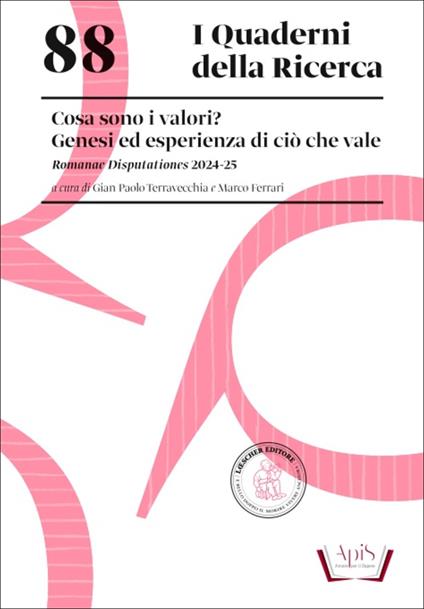 Cosa sono i valori? Genesi ed esperienza di ciò che vale. Romanae Disputationes 2024-25 - copertina