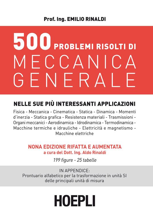 500 problemi risolti di meccanica generale - Emilio Rinaldi - copertina