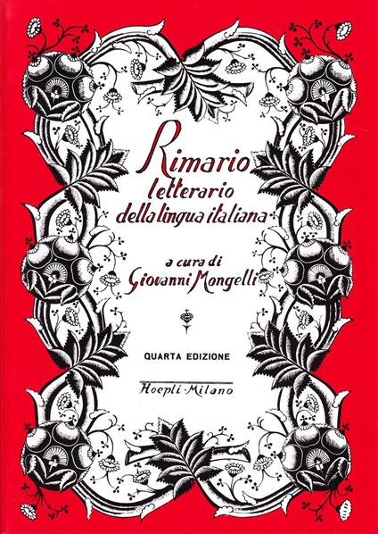 Rimario letterario della lingua italiana - Giovanni Mongelli - copertina