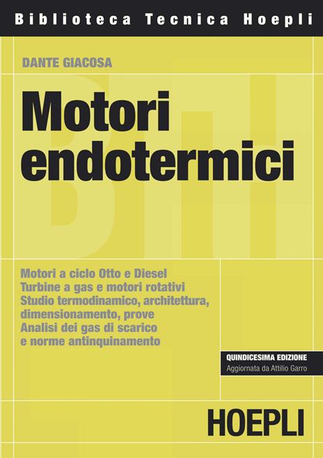 Motori endotermici - Dante Giacosa - copertina