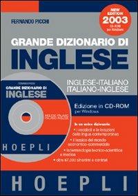 Grande dizionario di inglese. Inglese-italiano, italiano-inglese. CD-ROM - Fernando Picchi - copertina
