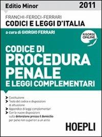 Codice di procedura penale 2011. Ediz. minore - copertina