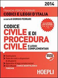 Codice civile e di procedura civile e leggi complementari - copertina