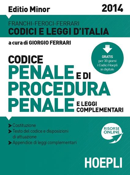 Codice penale e di procedura penale 2014. Ediz. minore - copertina
