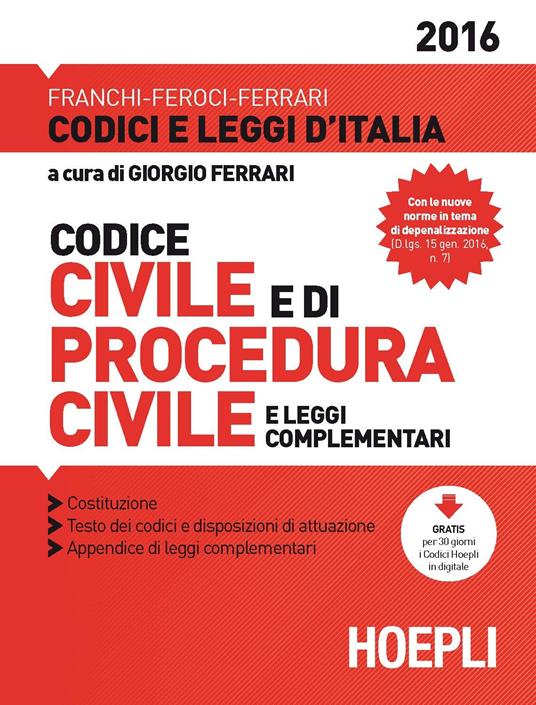 Codice civile e di procedura civile - copertina