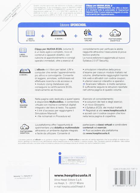 Clippy per nuova ECDL. Vol. 1-2: ECDL base. Per le Scuole superiori. Con e-book. Con espansione online - Flavia Lughezzani,Daniela Princivalle - 3