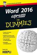 Word 2016 espresso For Dummies