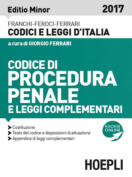 Codice di procedura penale e leggi complementari - copertina