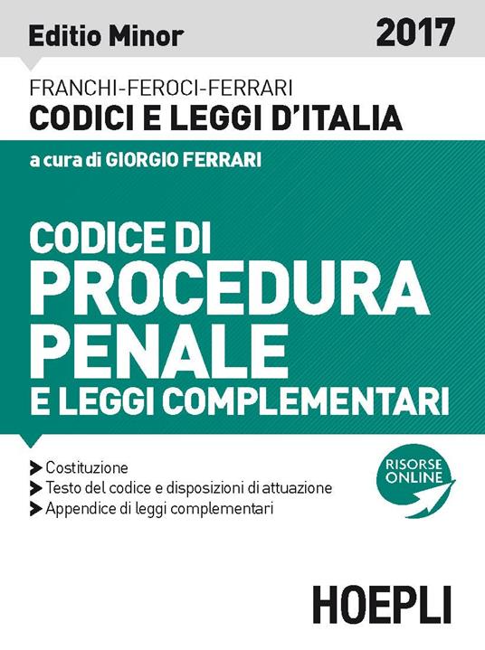 Codice di procedura penale e leggi complementari - copertina