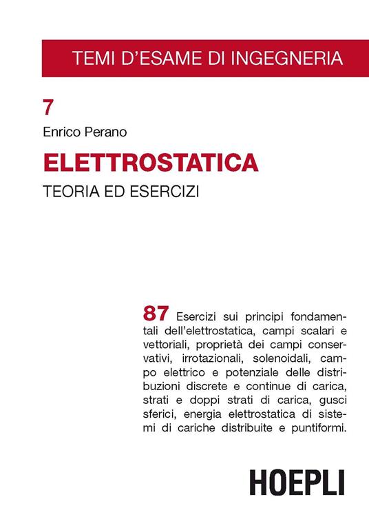 Elettrostatica. Teoria ed esercizi - Enrico Perano - copertina