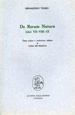 De rerum natura. Libri 7º-9º
