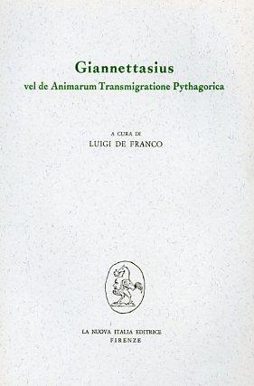 Giannettasius vel de animarum transmigratione pythagorica, dialogus - copertina