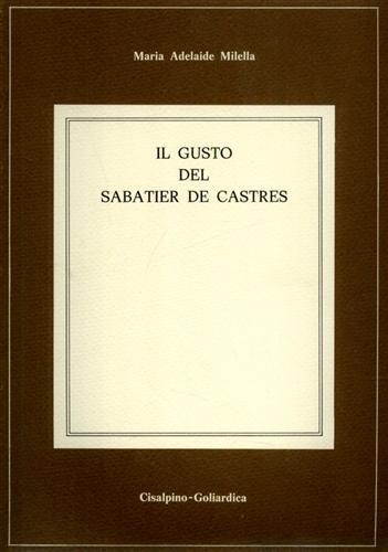 Il gusto del Sabatier de Castres - M. Adelaide Milella - copertina