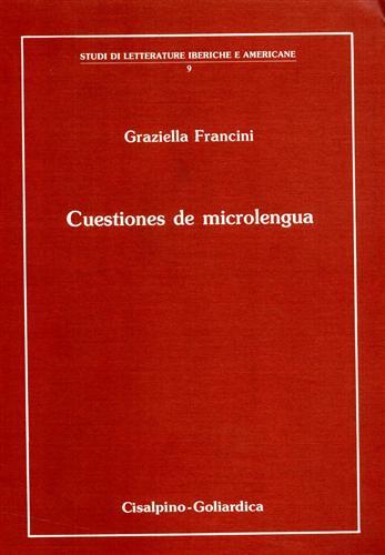 Cuestiones de microlengua - Graziella Francini - copertina