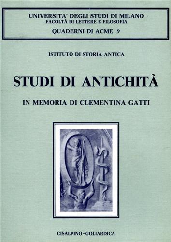 Studi di antichità in memoria di Clementina Gatti - copertina