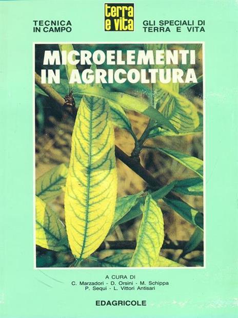 Microelementi in agricoltura - copertina