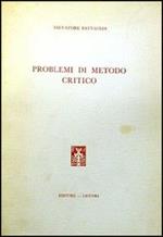 Problemi di metodo critico
