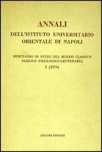 Annali dell'Istituto universitario orientale di Napoli. Vol. 1 - copertina