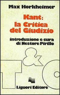 Kant: la critica del giudizio - Max Horkheimer - copertina