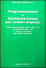 Programmazione e amministrazione per settori organici