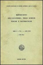 Rendiconto dell'Accademia delle scienze fisiche e matematiche. Serie IV. Vol. 50: Anno 1982-1983.