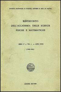 Rendiconto dell'Accademia delle scienze fisiche e matematiche. Serie IV. Vol. 50: Anno 1982-1983. - copertina