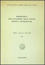 Rendiconto dell'Accademia delle scienze fisiche e matematiche. Serie IV. Vol. 51: Anno 1984.