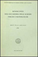 Rendiconto dell'Accademia delle scienze fisiche e matematiche. Serie IV. Vol. 55: Anno 1988.