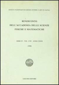 Rendiconto dell'Accademia delle scienze fisiche e matematiche. Serie IV. Vol. 57: Anno 1990. - copertina