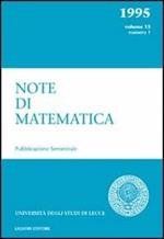 Note di matematica. Vol. 15\1