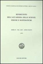 Rendiconto dell'Accademia delle scienze fisiche e matematiche. Serie IV. Vol. 64: Anno 1997.