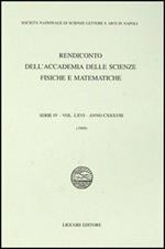 Rendiconto dell'Accademia delle scienze fisiche e matematiche. Serie IV. Vol. 66: Anno 1999.