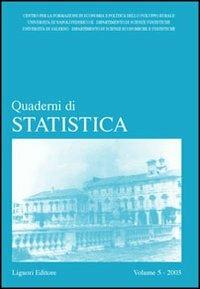 Quaderni di statistica (2003). Vol. 5 - copertina