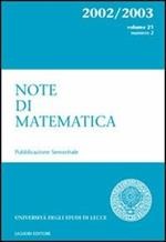Note di matematica. Vol. 21\2