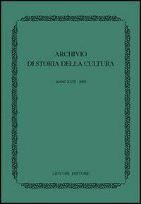 Archivio di storia della cultura (2005) - copertina