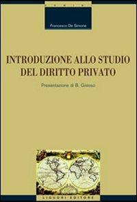Introduzione allo studio del diritto privato - Francesco De Simone - copertina