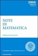 Note di matematica. Vol. 24\2