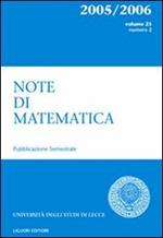 Note di matematica. Vol. 25\2