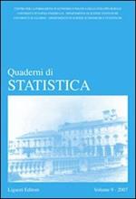 Quaderni di statistica (2007). Vol. 9