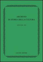 Archivio di storia della cultura (2010)