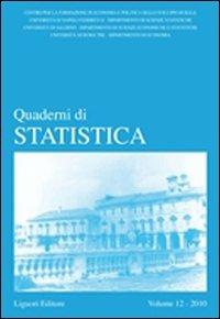 Quaderni di statistica (2010). Vol. 12 - copertina