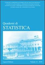 Quaderni di statistica (2010). Vol. 12