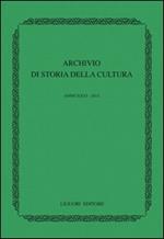 Archivio di storia della cultura (2013)